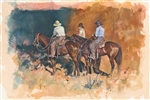 Three Men On Horses