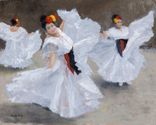 Folklorico Dancers by Linda Filgo