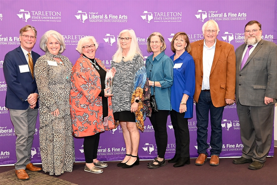 Bosque Arts Center group at the College of Liberal and Fine Arts community recognition event.