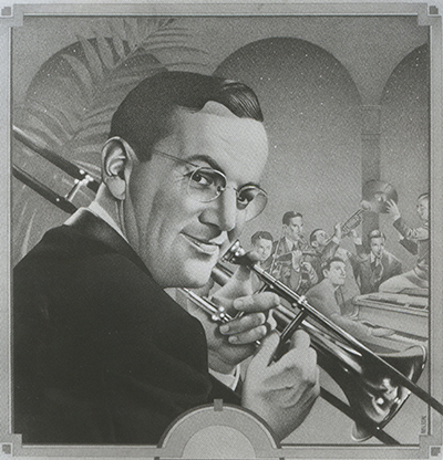 Glenn Miller with trombone