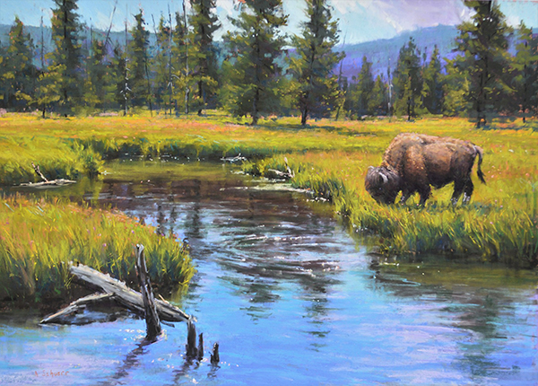 Painting - Fairy Creek Bison