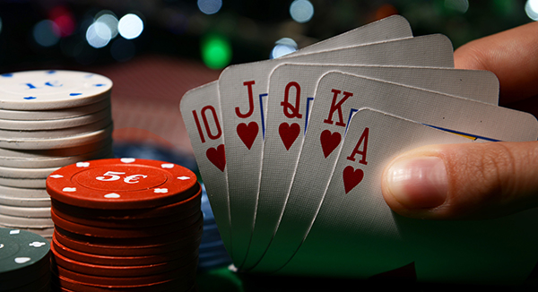 Poker chips and cards