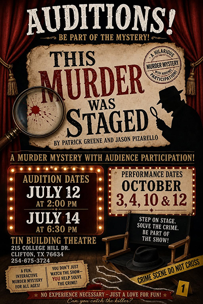 TBT auditions murder mystery